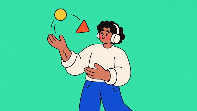 Motion graphics artist illustration