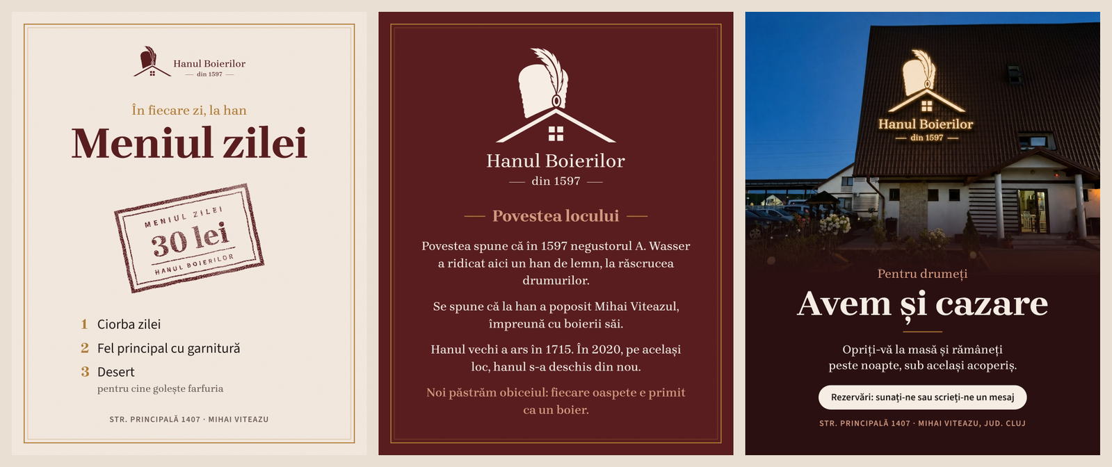 Hanul Boierilor: Visual Identity for a Transylvanian Inn