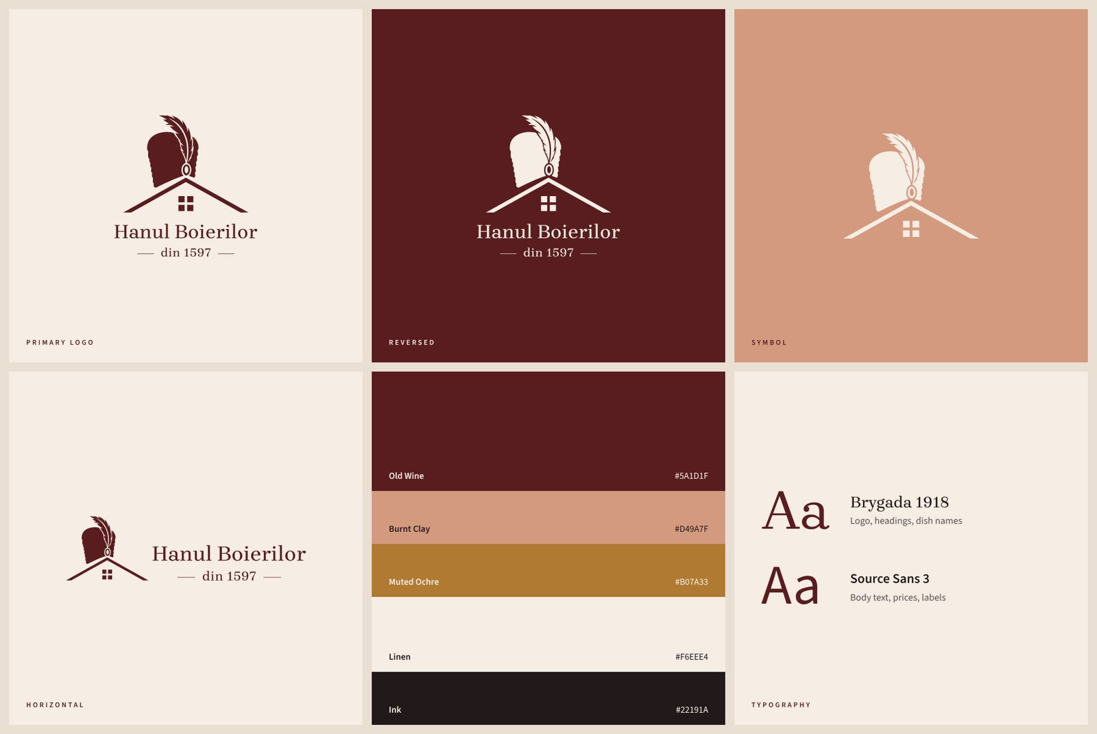 Hanul Boierilor: Visual Identity for a Transylvanian Inn