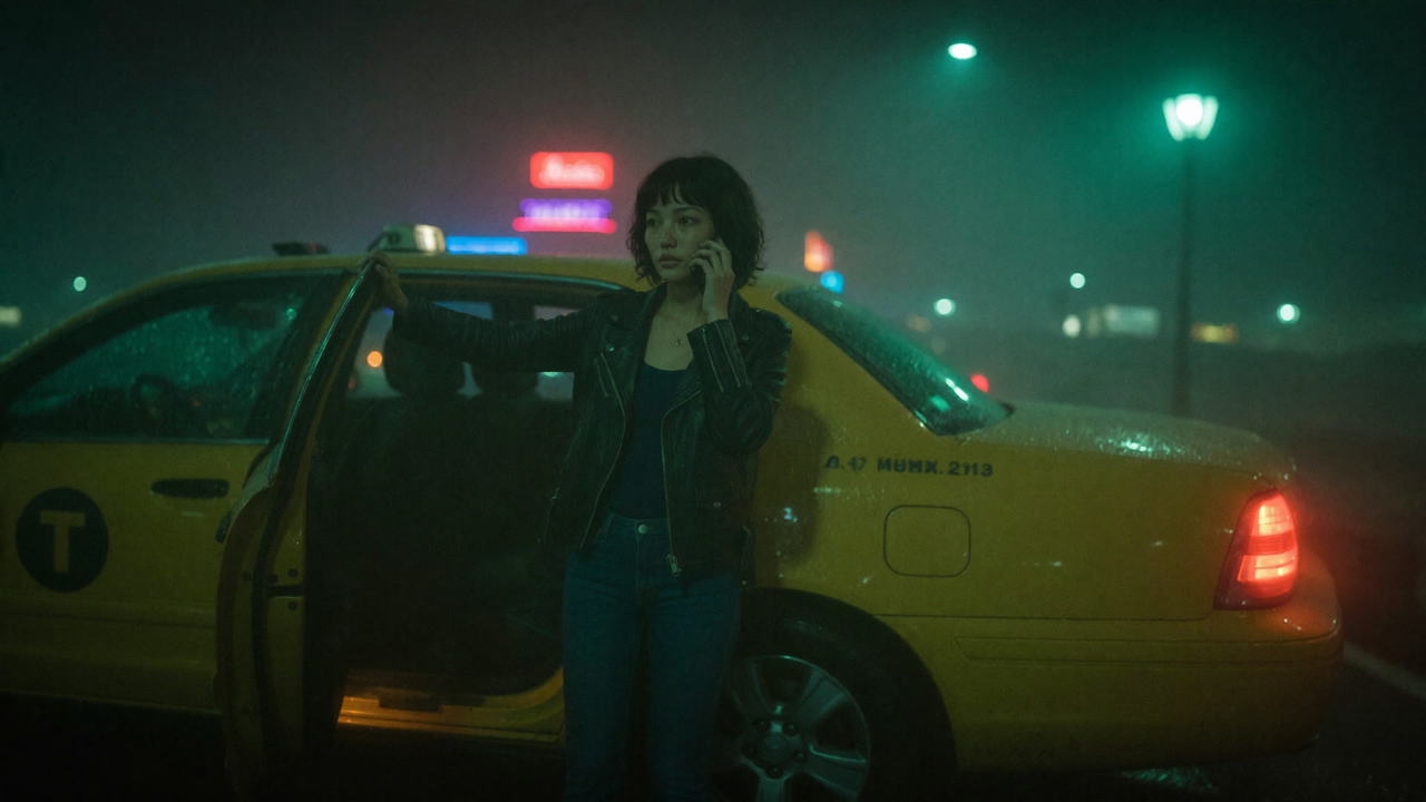 One AI Character Through a Rainy Night: Neo-Noir Short